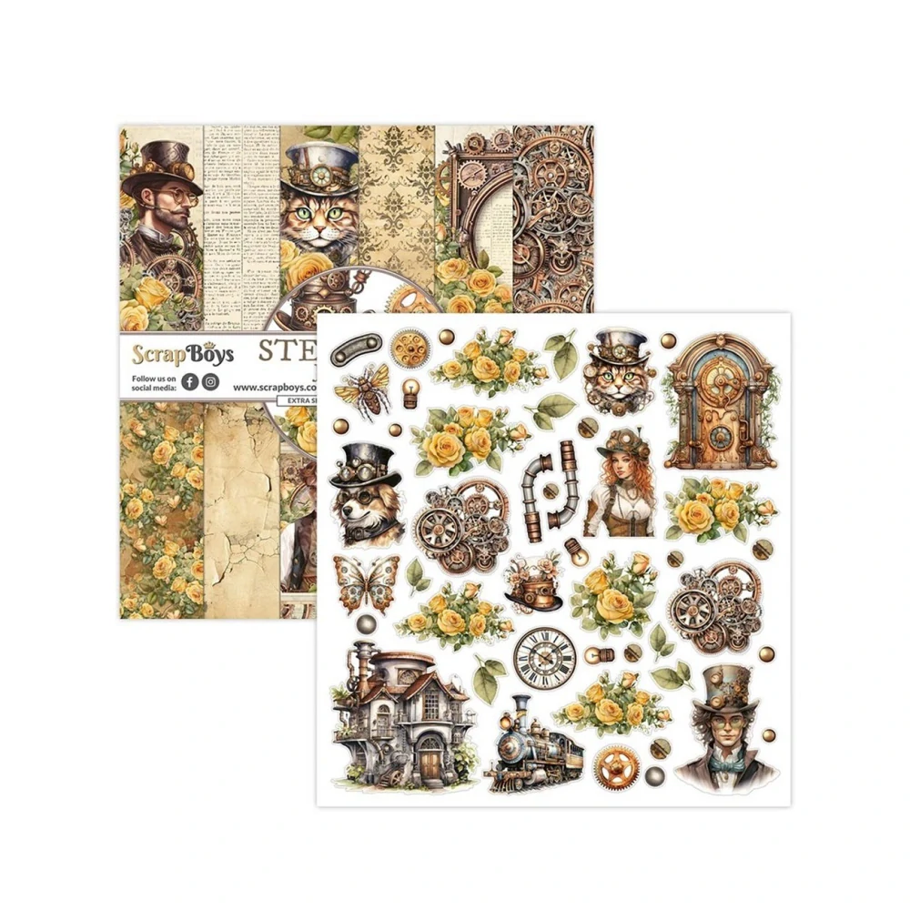 Scrapboys Scrapbook papier Steampunk 12x12