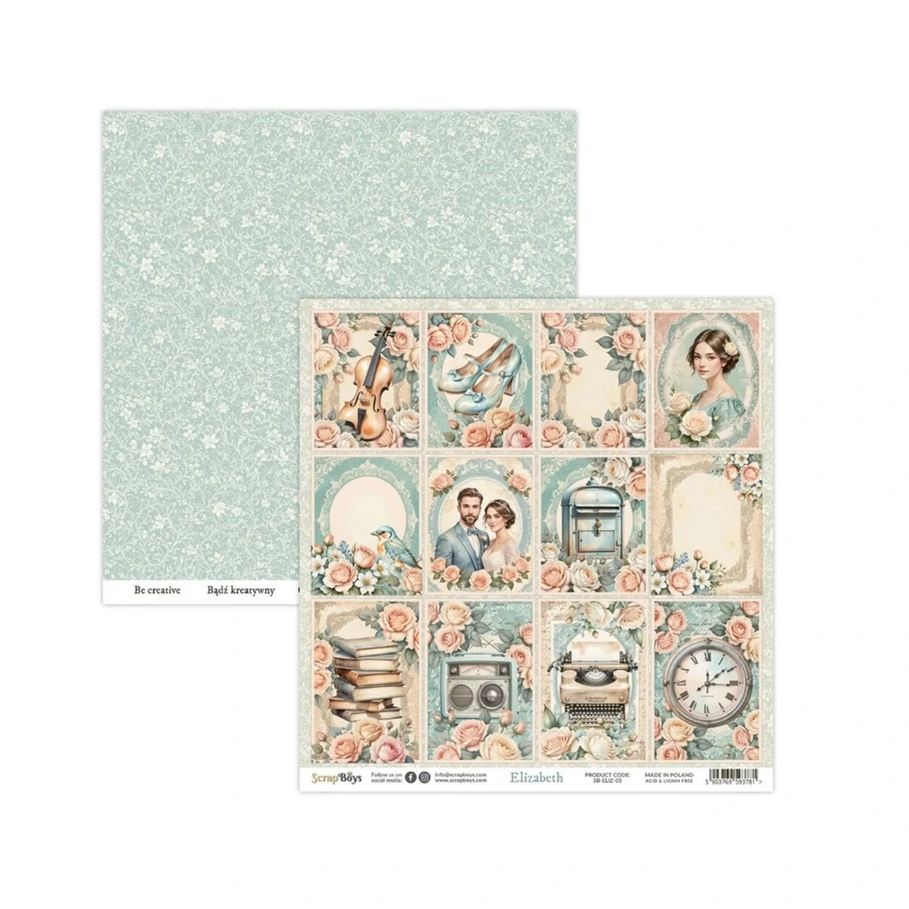 Scrapboys Scrapbook papier Elizabeth 12x12