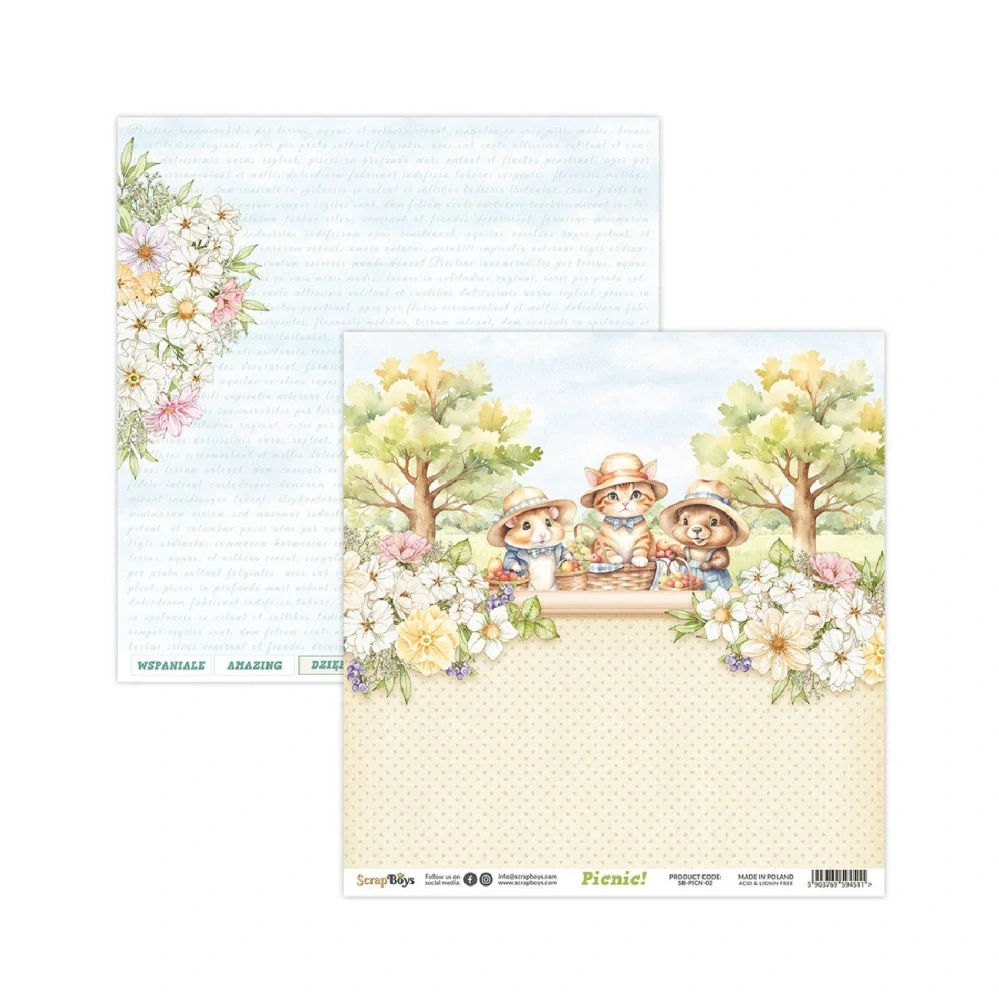 Scrapboys Scrapbook papier Picnic! 12x12
