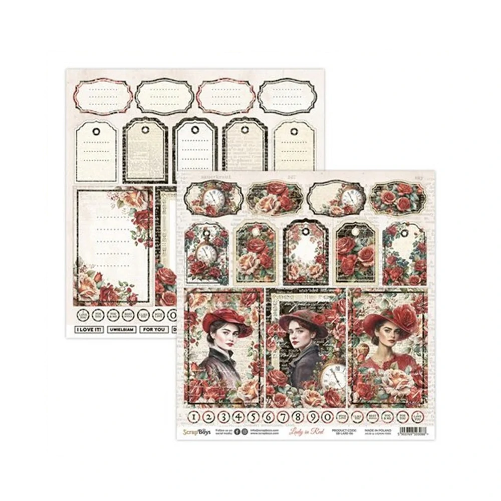 Scrapboys Scrapbook papier Lady in Red 12x12