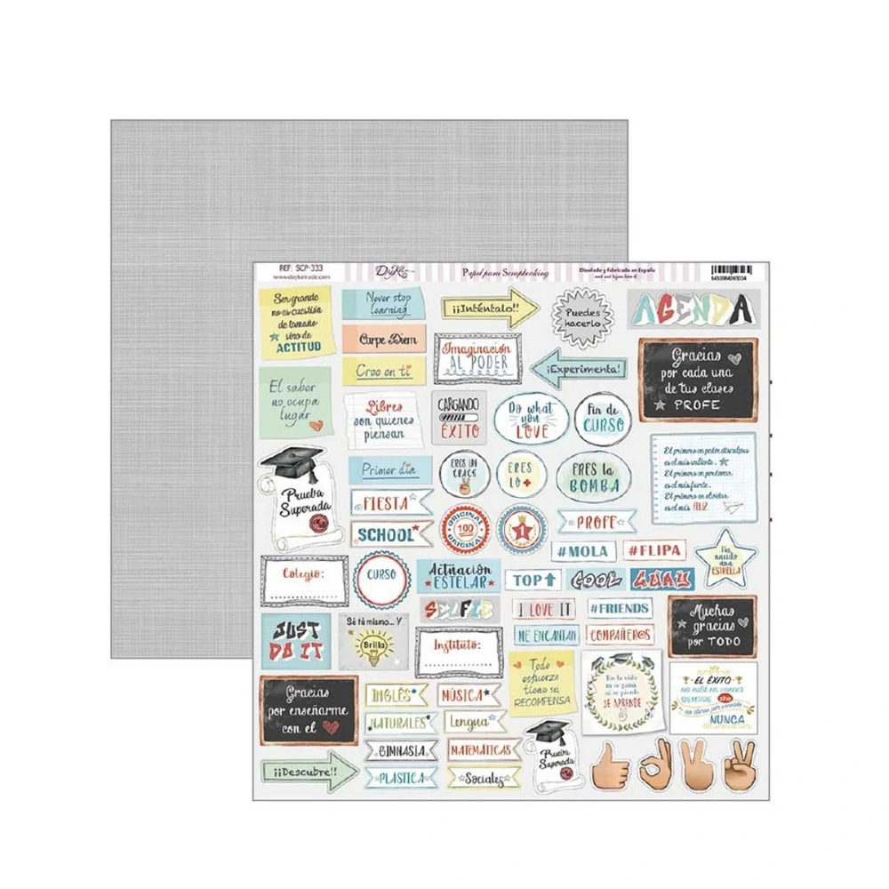 Dayka Scrapbook papier School 12x12