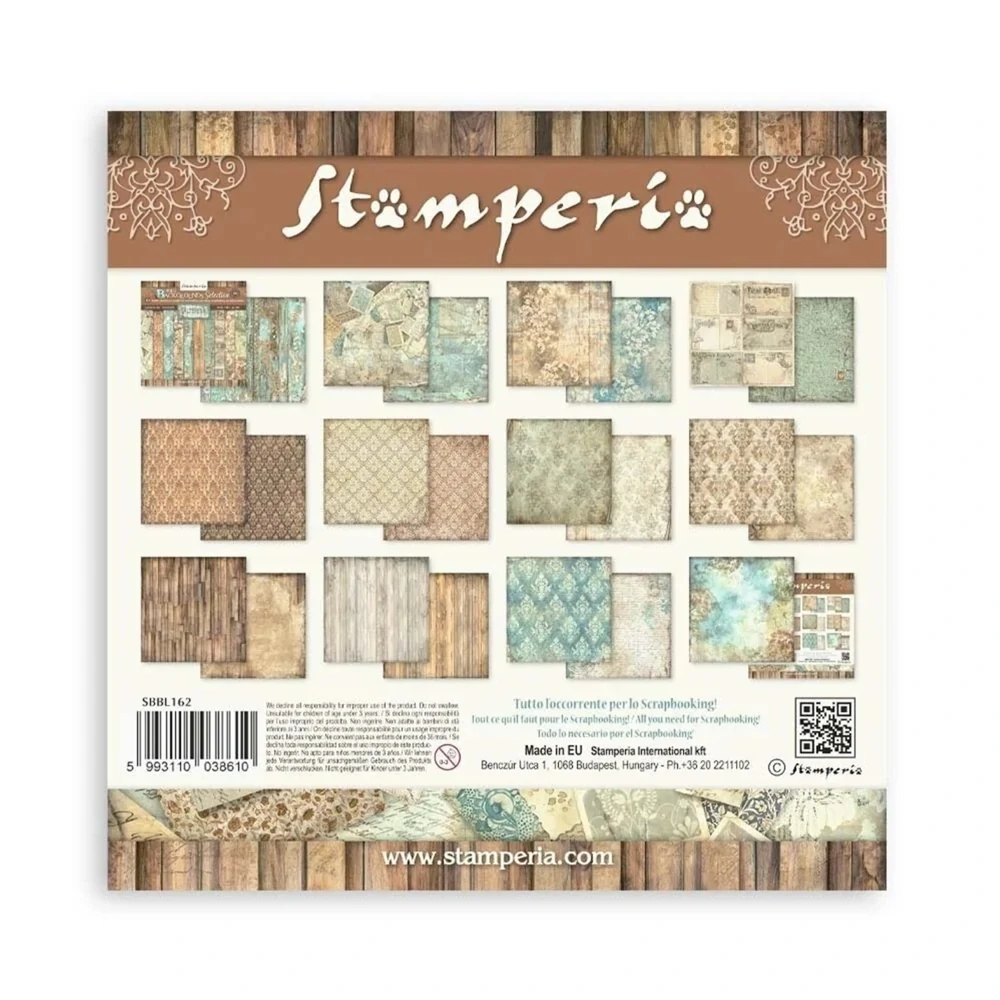 Stamperia Scrapbook papier – Alterego Backgrounds Selection 12x12