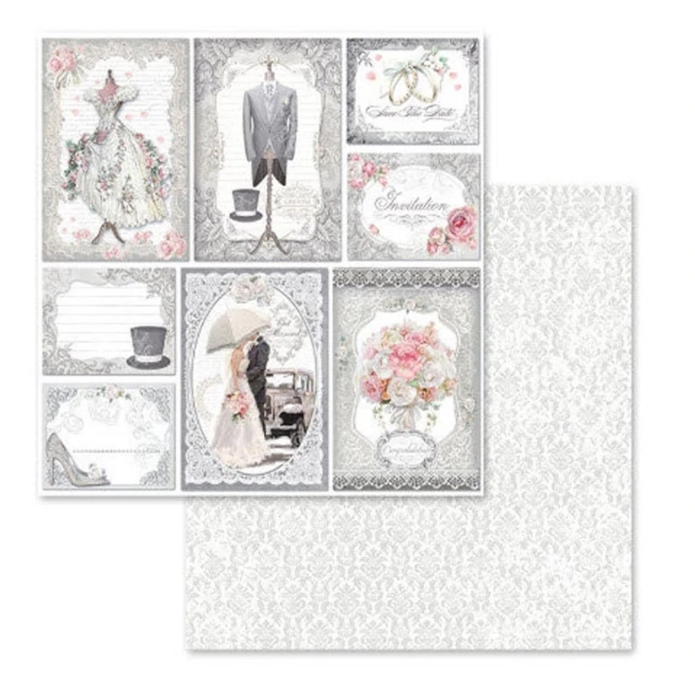 Stamperia Scrapbook papier – Wedding 12x12