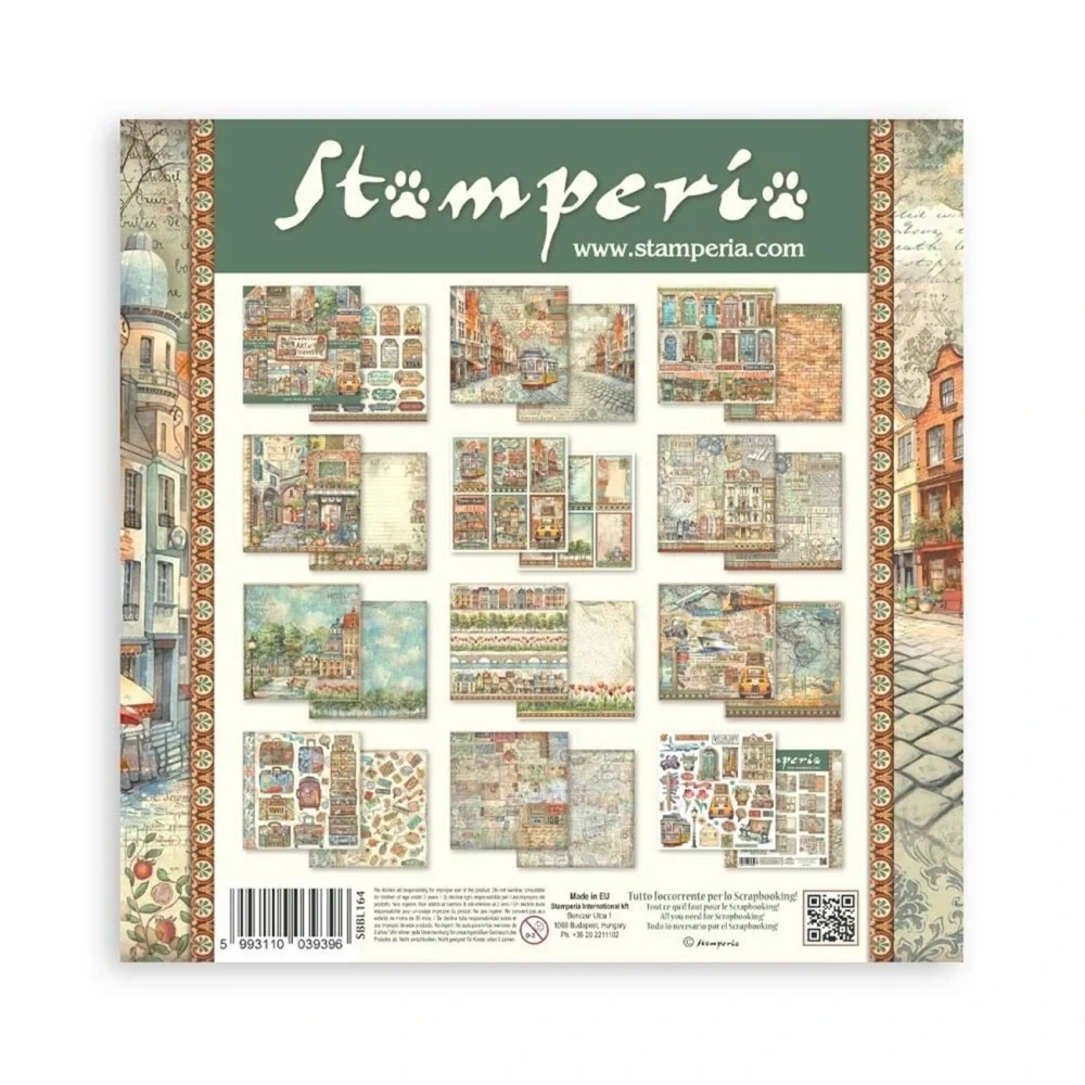 Stamperia Scrapbook papier – Art of Travelling 12x12