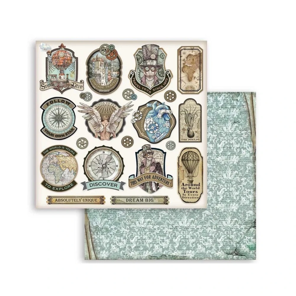 Stamperia Scrapbook papier – Sir Vagabond 8x8