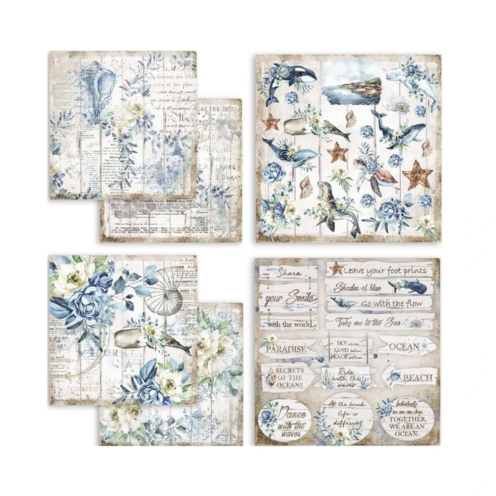 Stamperia Scrapbook papier – Sea Dream 8x8