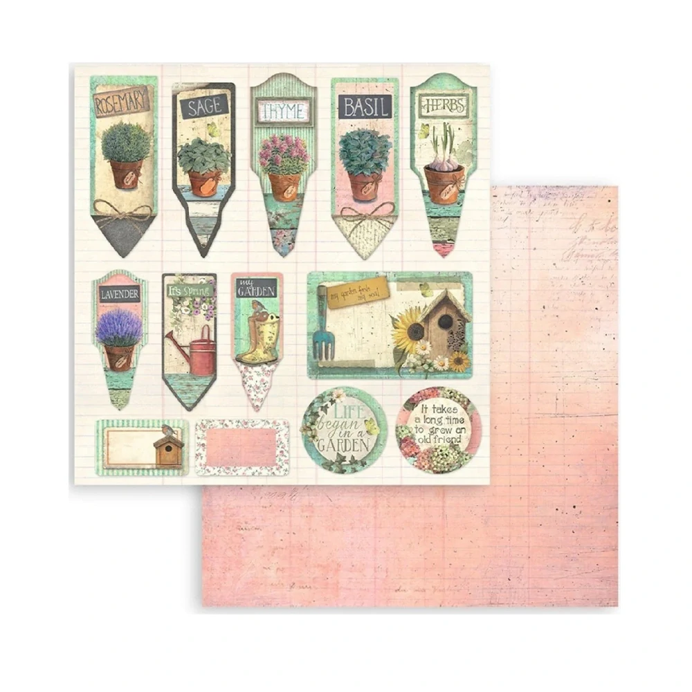 Stamperia Scrapbook papier –Garden 8x8