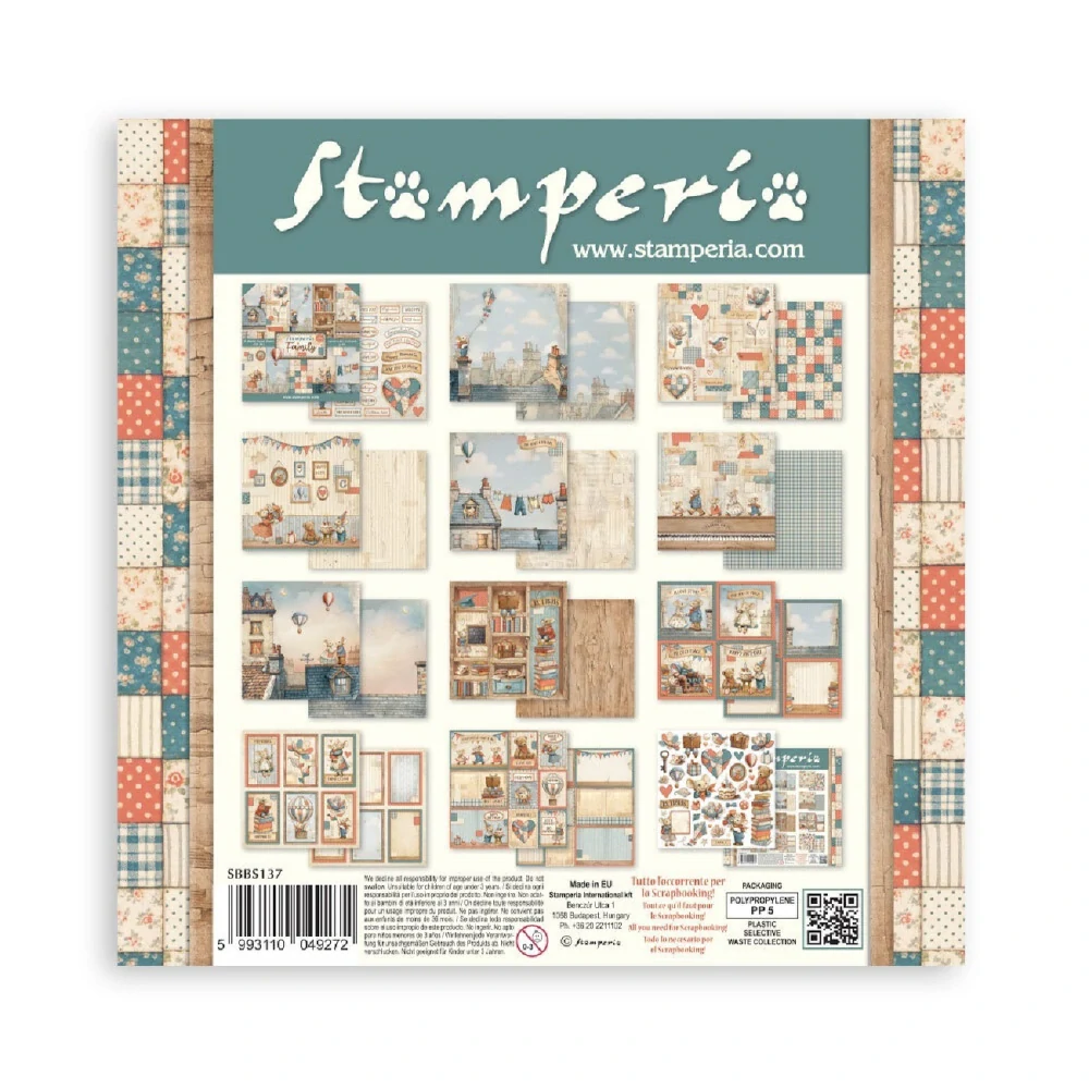 Stamperia Scrapbook papier – Family 8x8