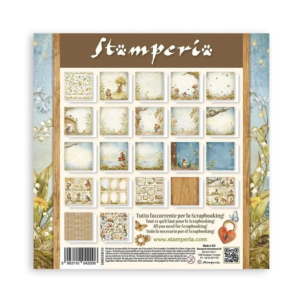 Stamperia Scrapbook papier – Hidden Grove 8x8 Maxi
