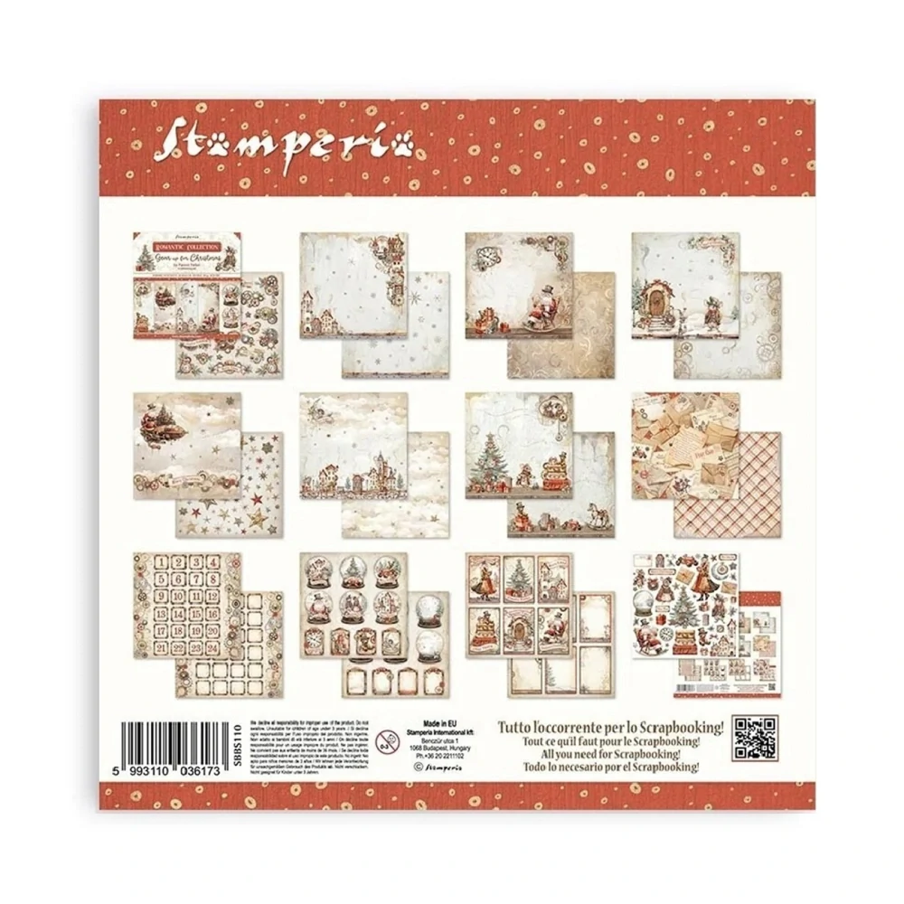 Stamperia Scrapbook papier – Grear up for Christmas 8x8