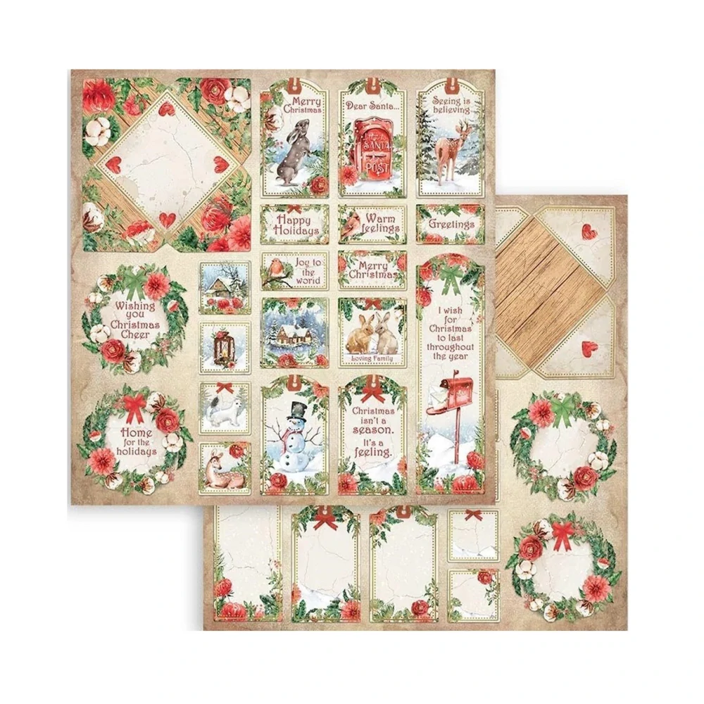 Stamperia Home for the Holidays scrapbook papier 8x8