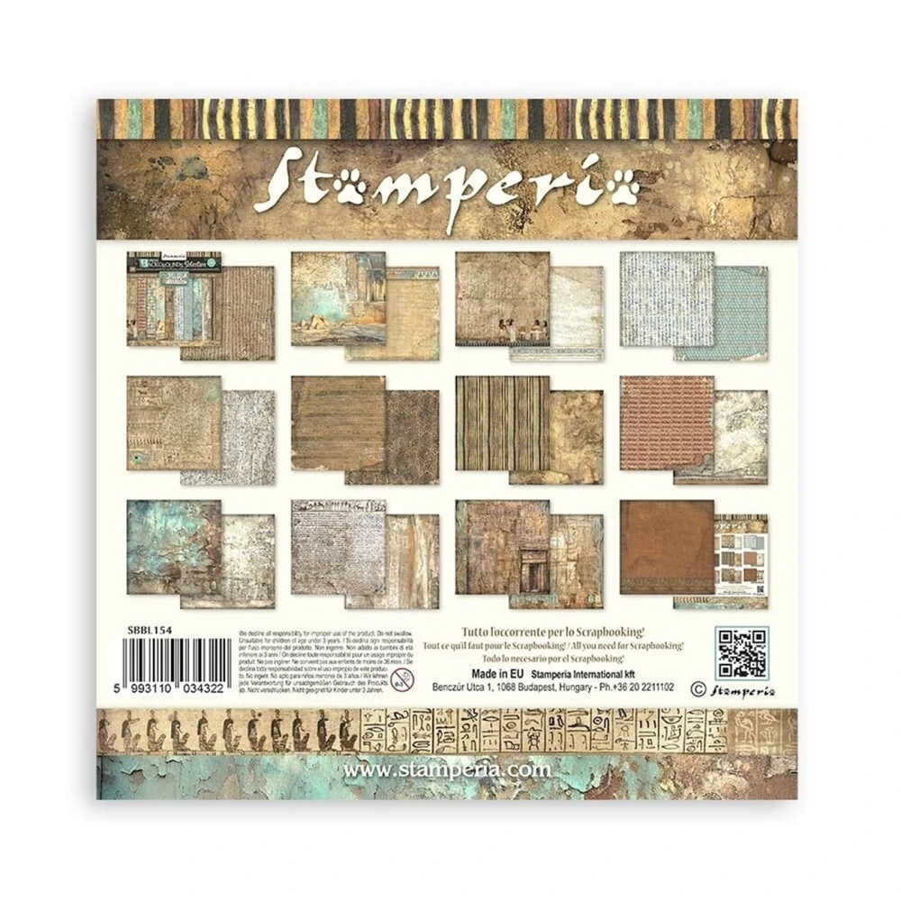 Stamperia Scrapbook papier – Land of Pharaohs Backgrounds 12x12