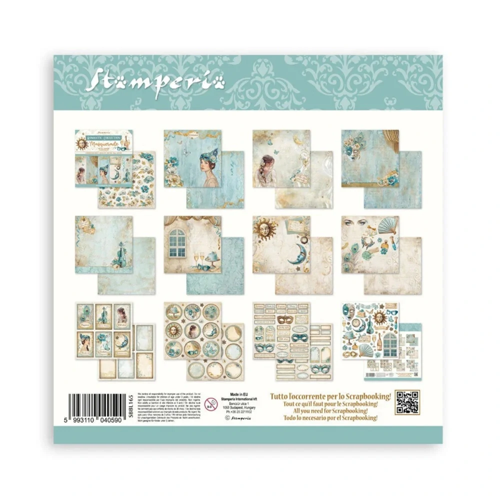 Stamperia Scrapbook papier – Masquerade 12x12