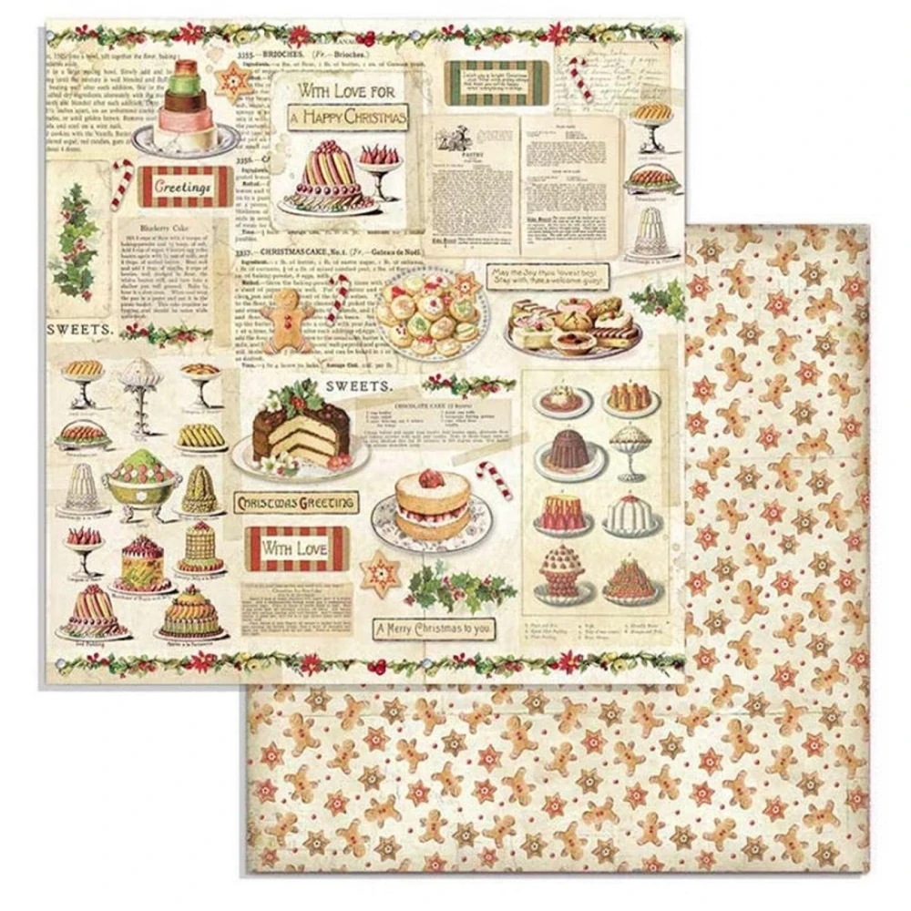 Stamperia Scrapbook papier – Classic Christmas 12x12