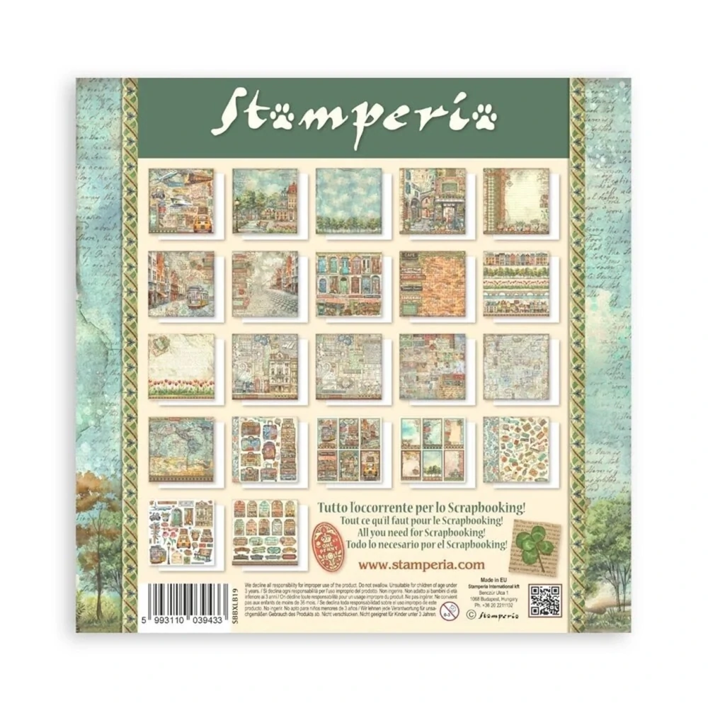 Stamperia Scrapbook papier – Art of Travelling Maxi 12x12