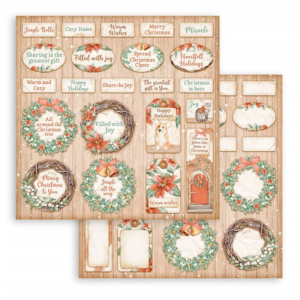 Stamperia Scrapbook papier – All around Xmas 12x12