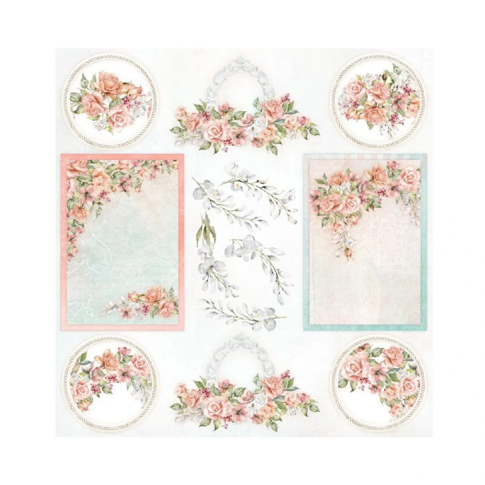 ScrapAndMe Scrapbook papier Amidst the Roses 12x12
