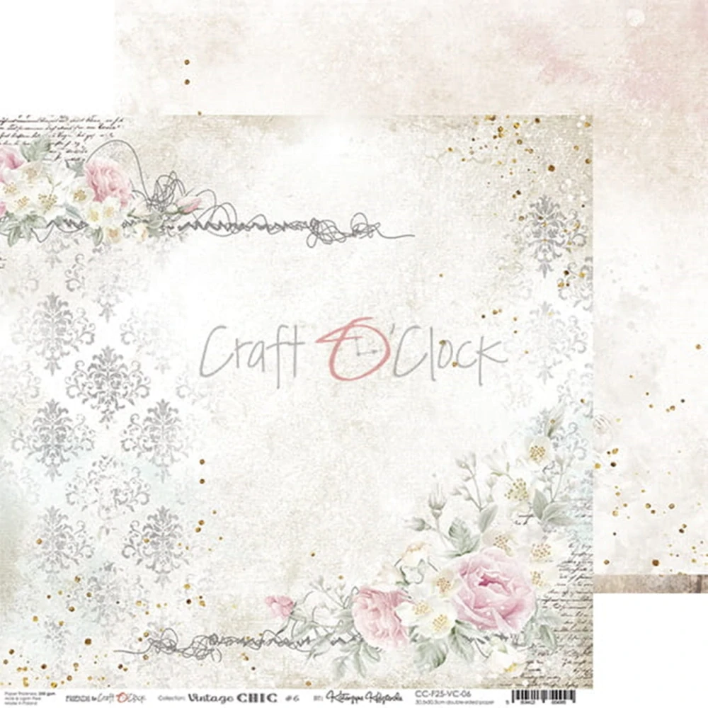 Craft O´ Clock Scrapbook papier - Vintage Chic 12x12