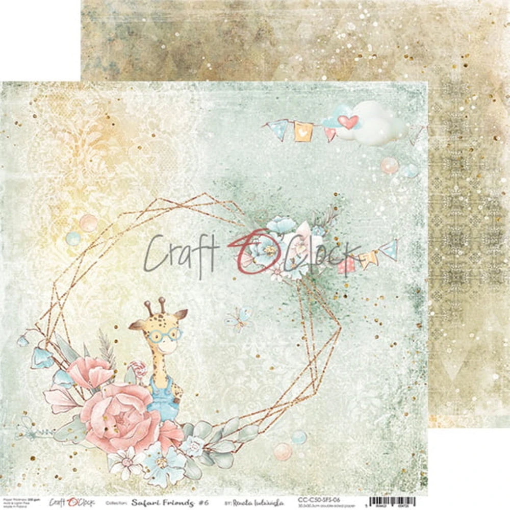 Craft O´ Clock Scrapbook papier - Safari Friends 12x12