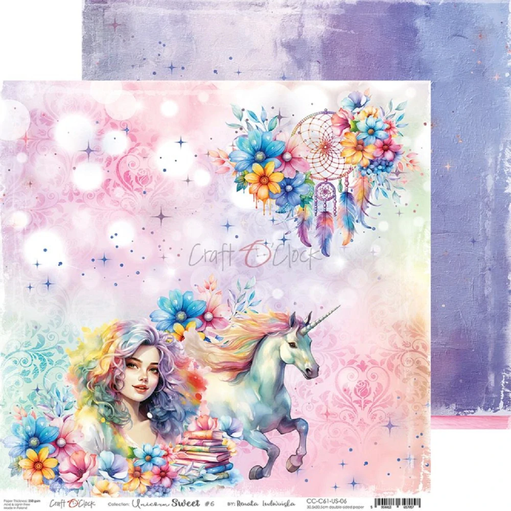 Craft O´ Clock Scrapbook papier - Unicorn Sweet 12x12