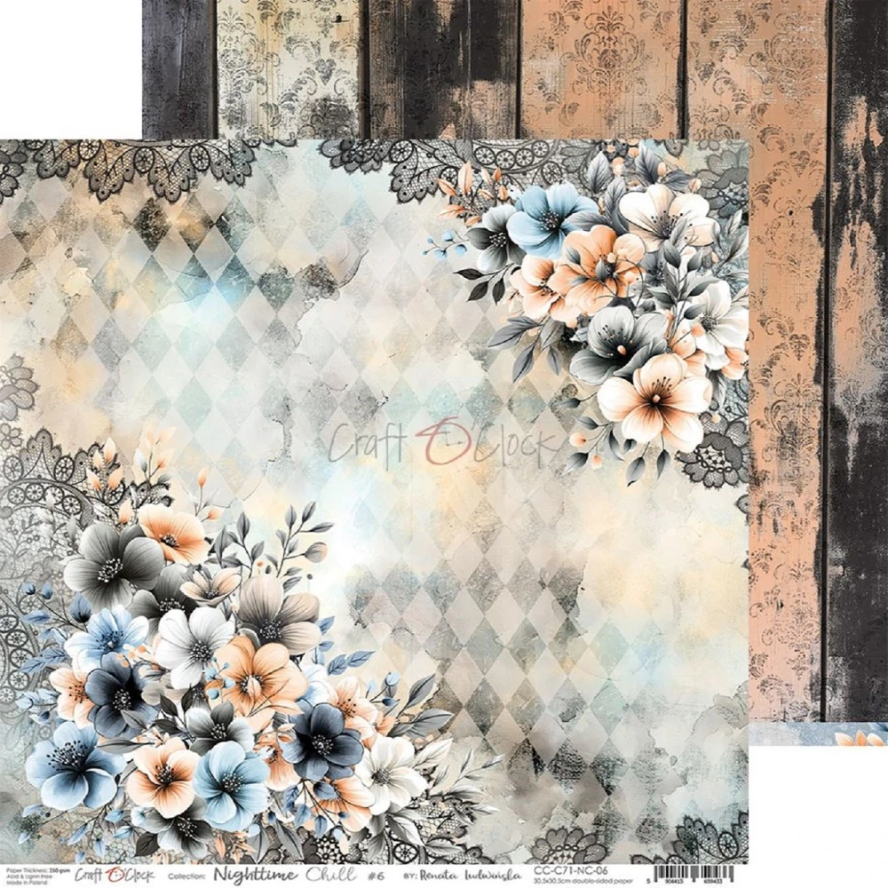 Craft O´ Clock Scrapbook papier - Nighttime Chill 8x8