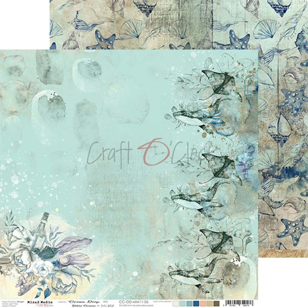 Craft O´ Clock Scrapbook papier - Ocean Deep 12x12