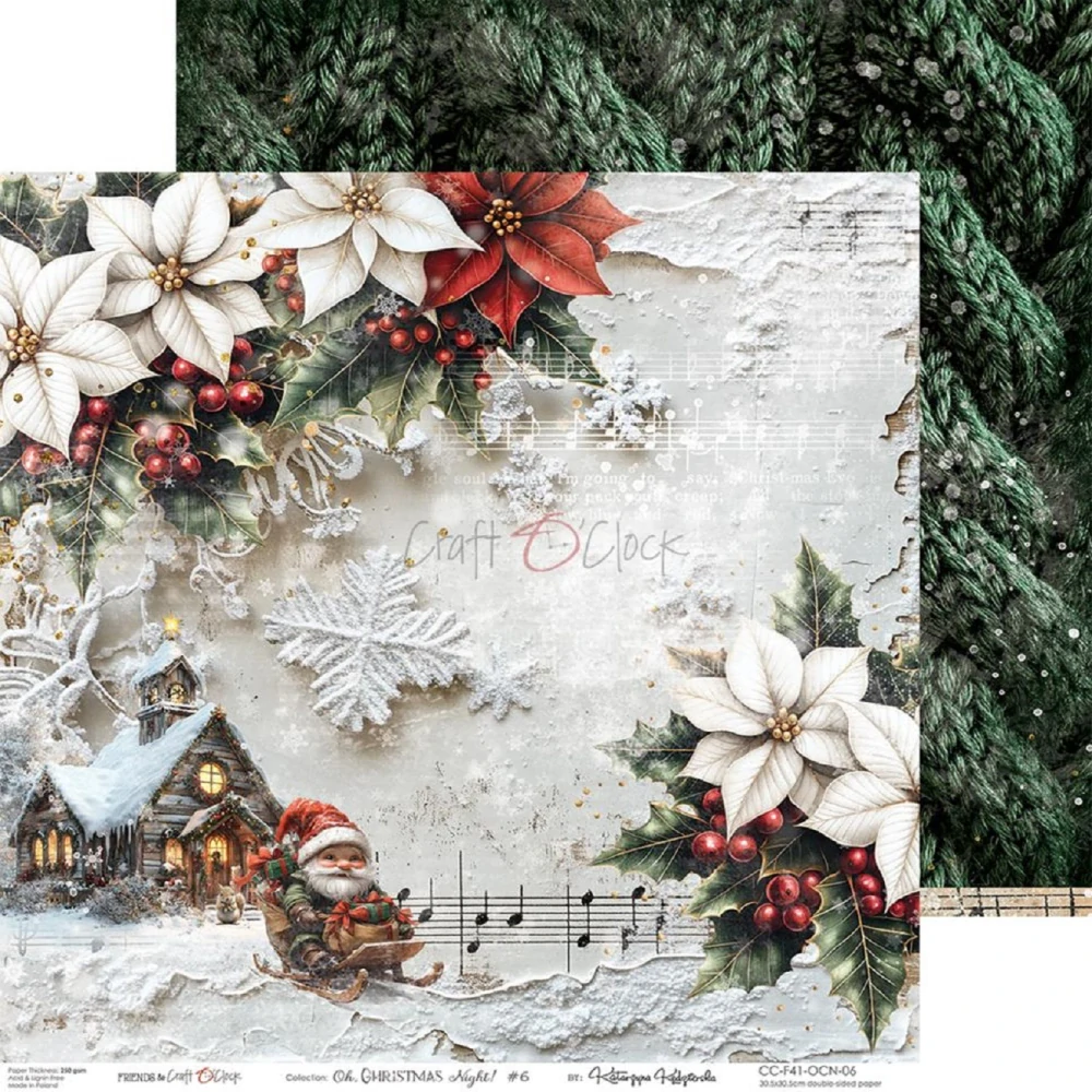 Craft O´ Clock Scrapbook papier - Oh, Christmas Night! 12x12