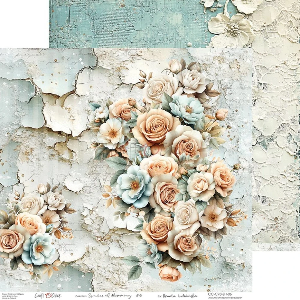 Craft O´ Clock Scrapbook papier - Sprites of Harmony 8x8