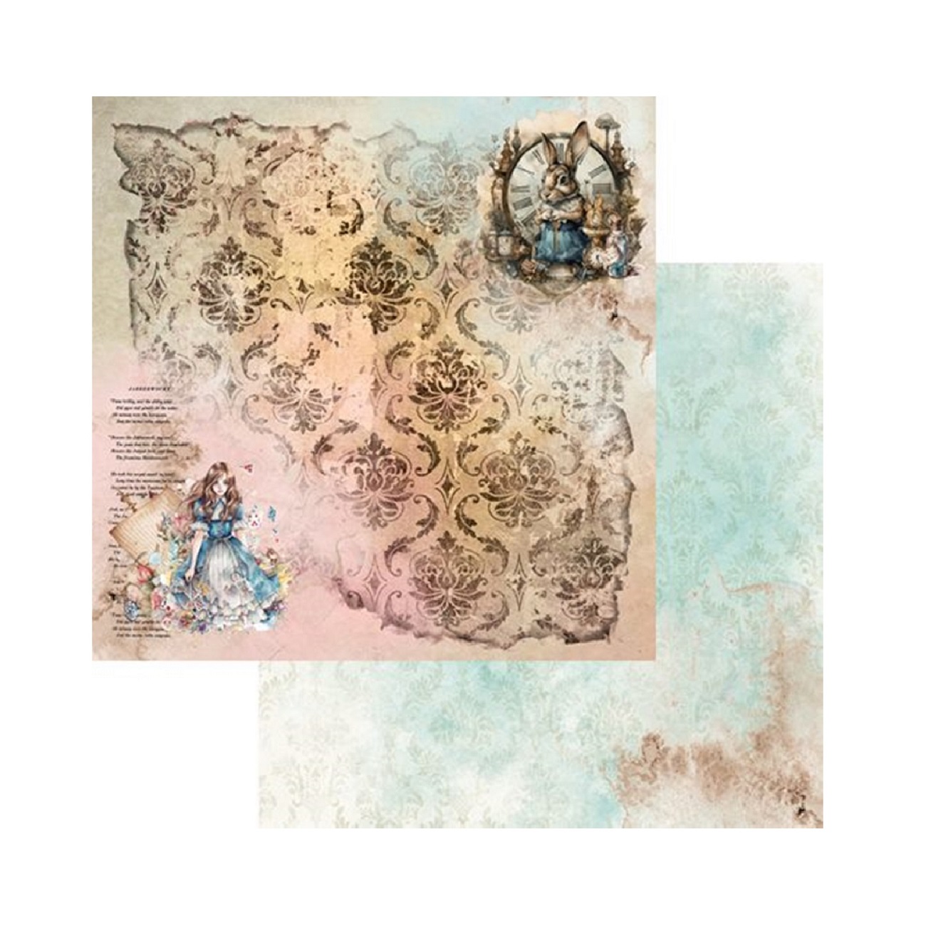 Alchemy of Art Scrapbook papier Enchanted World – Following Alice 12x12