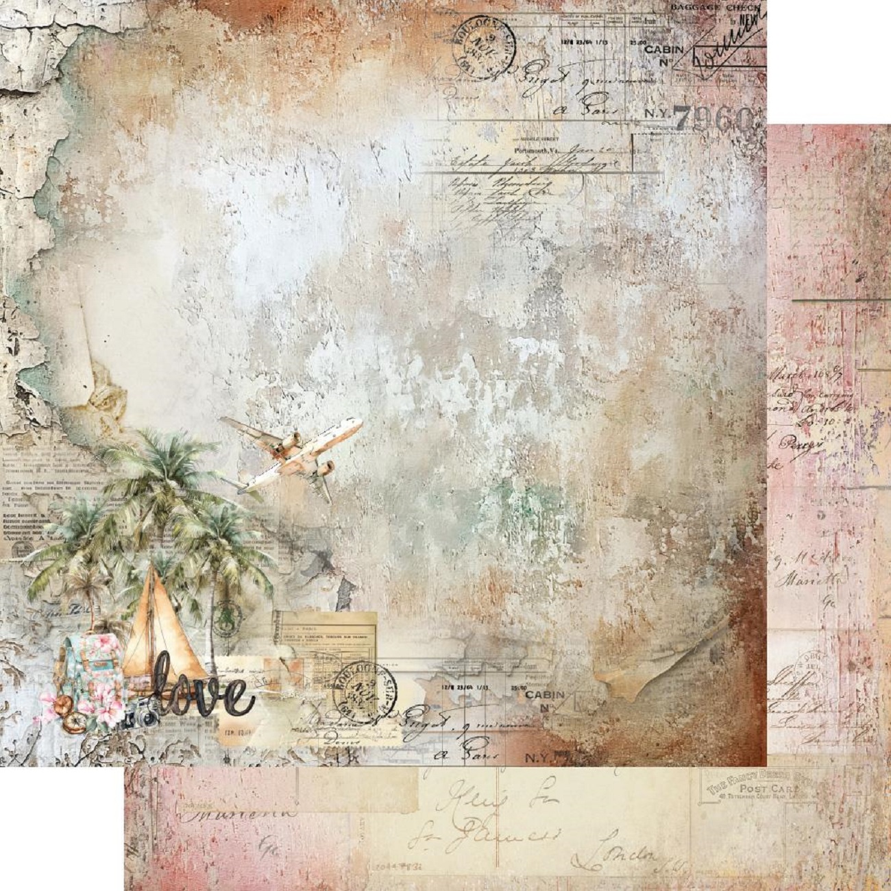 Alchemy of Art Scrapbook papier Memories from the Trip 12x12