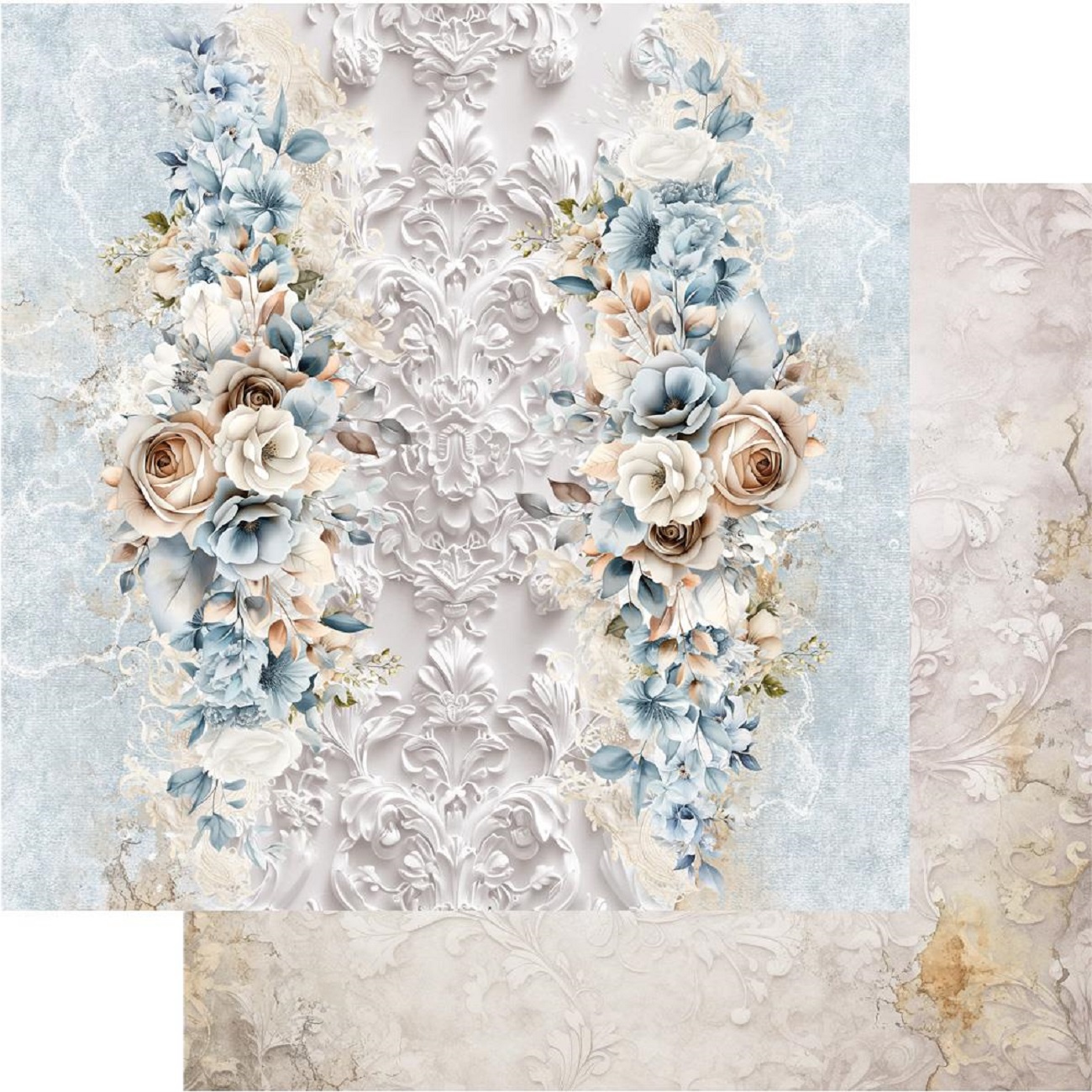 Alchemy of Art Scrapbook papier In Shades of Blue 12x12