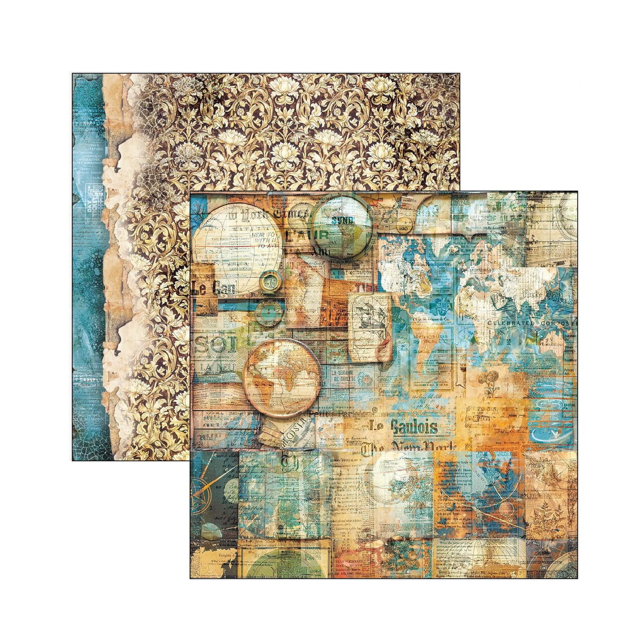 Ciao Bella Scrapbook papier Esprit de Voyage 12x12