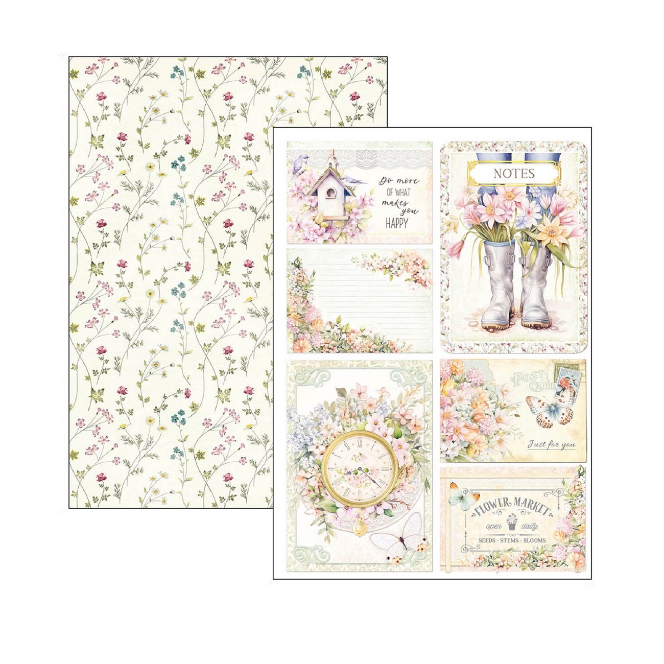 Ciao Bella Scrapbook papier Flower Shop A4
