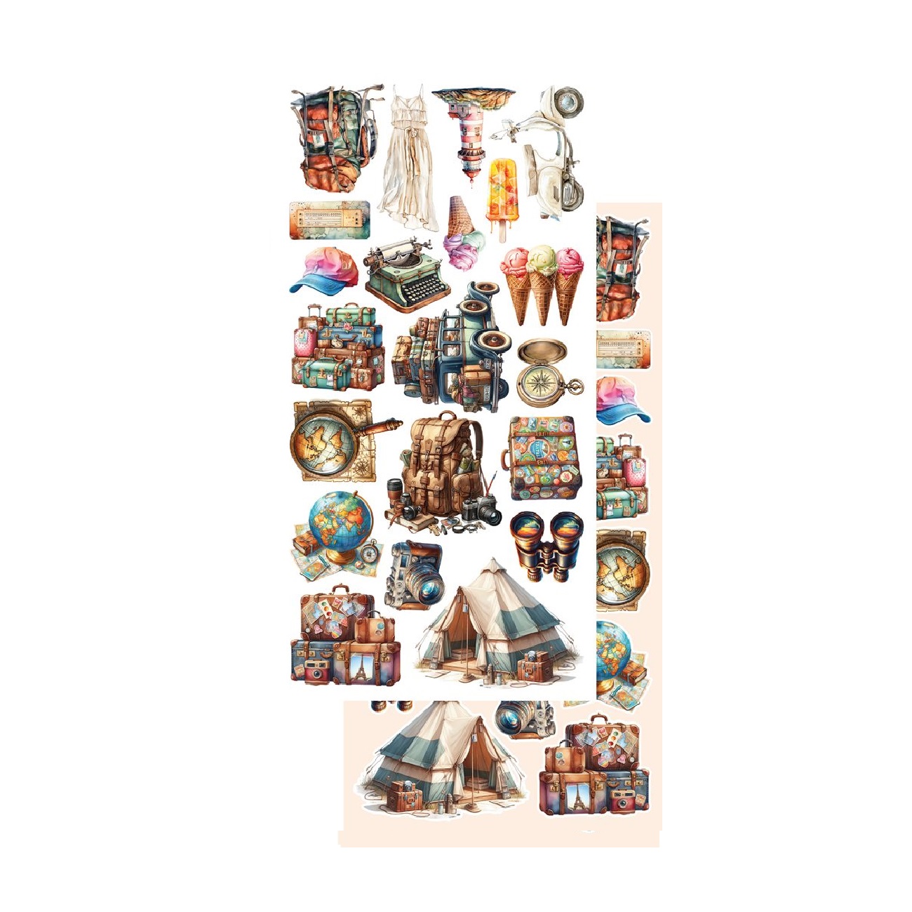 Alchemy of Art Scrapbook papier Memories from the Trip 6x12