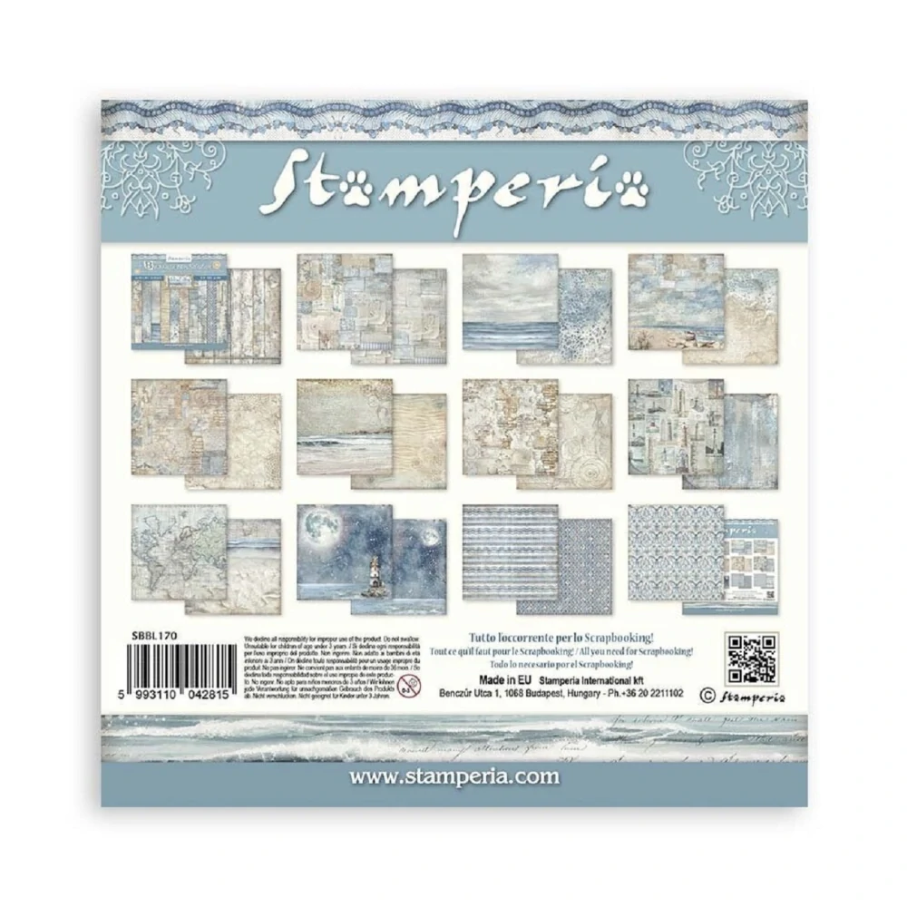 Stamperia Scrapbook papier – Silent Sea Backgrounds 12x12