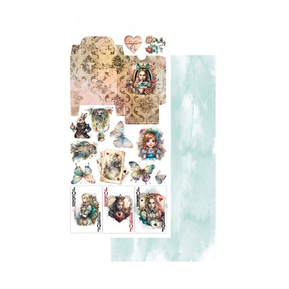 Alchemy of Art Scrapbook papier Enchanted World – Following Alice 6x12