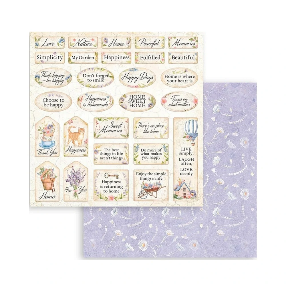 Stamperia Scrapbook papier – Welcome Home 8x8