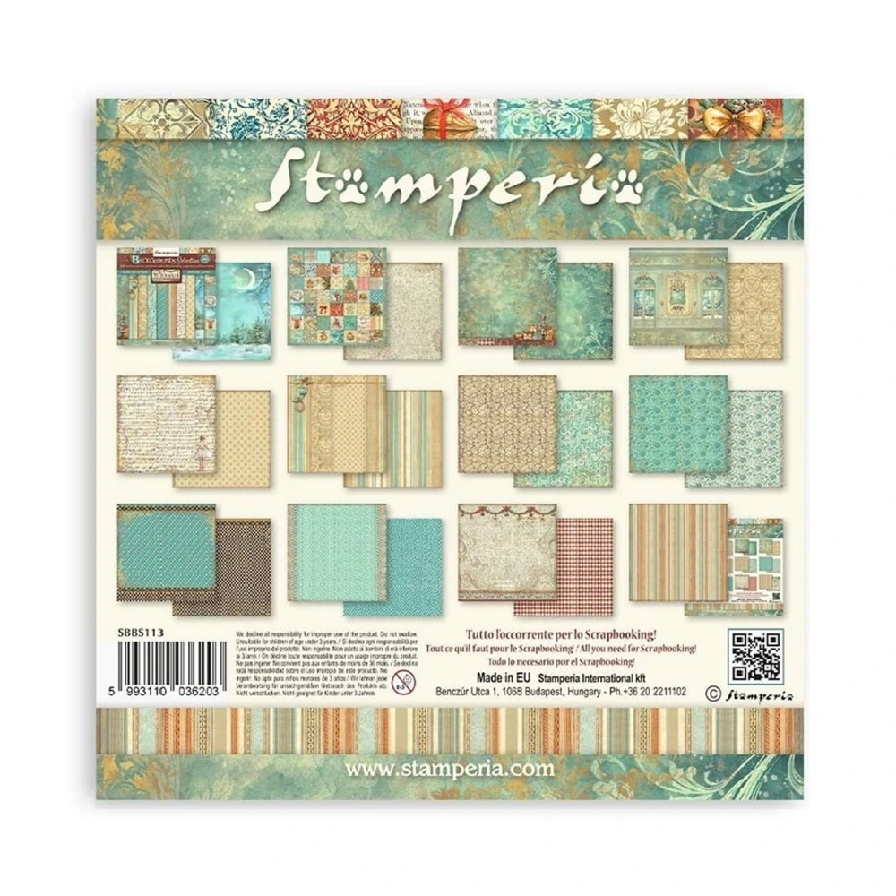 Stamperia Scrapbook papier – Nutcracker Backgrounds 8x8