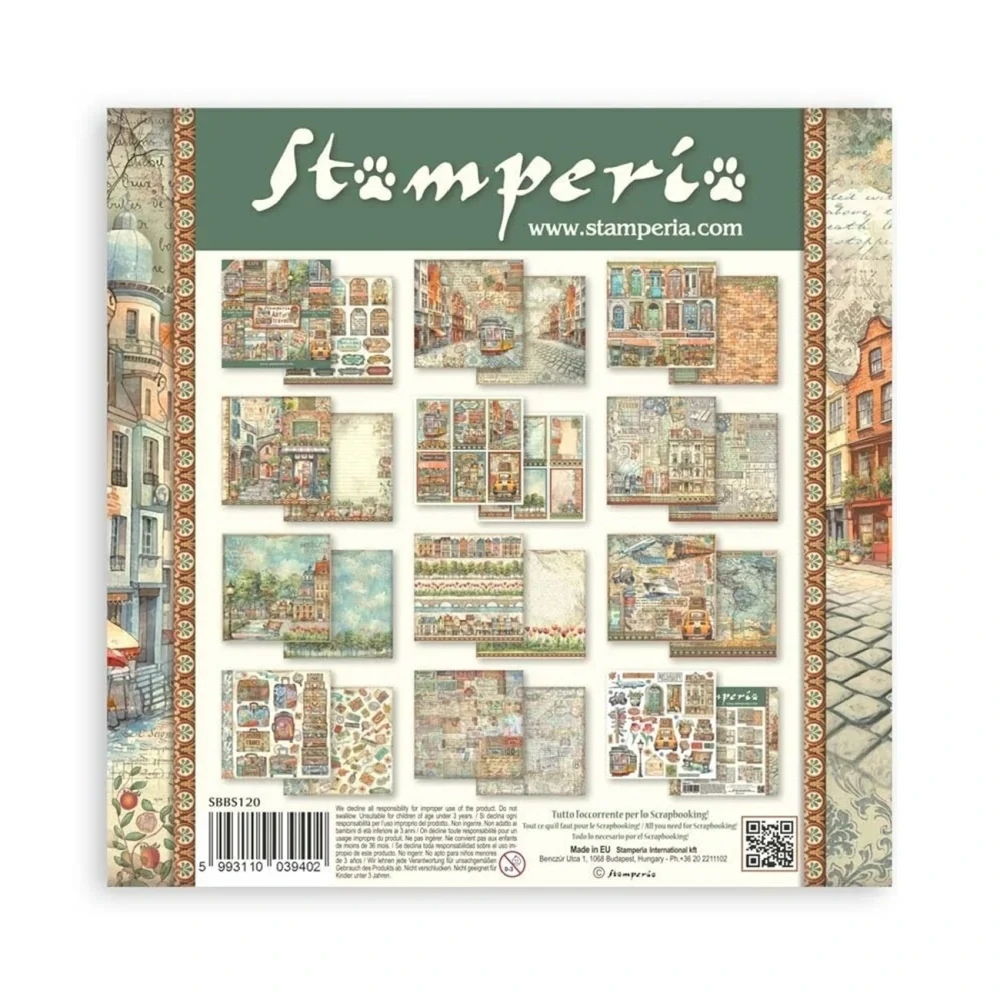 Stamperia Scrapbook papier – Art of Travelling 8x8