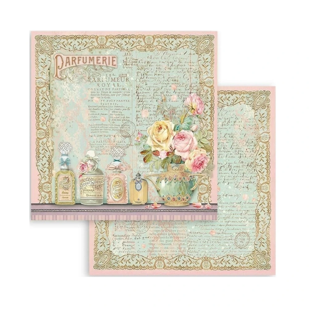 Stamperia Scrapbook papier – Rose Parfum 8x8