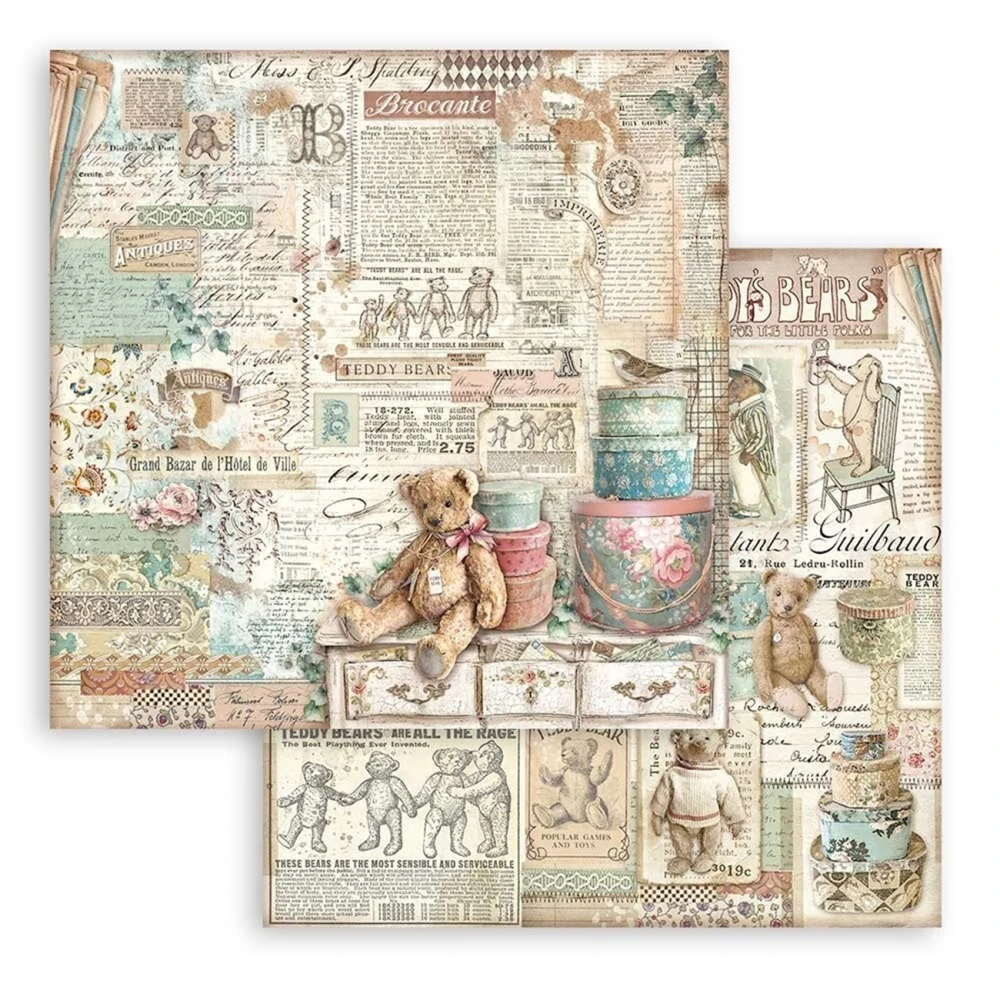 Stamperia Scrapbook papier – Brocante Antiques 8x8