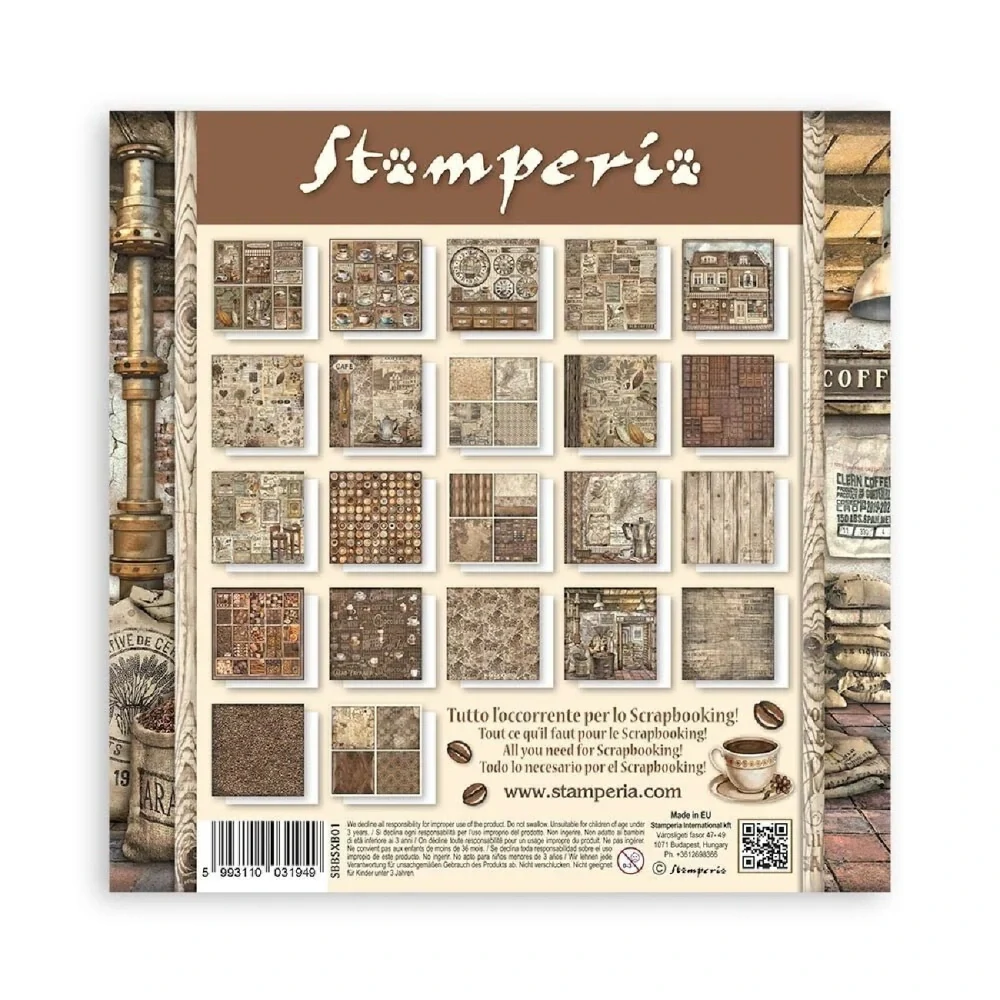 Stamperia Scrapbook papier – Coffee and Chocolate Maxi 8x8