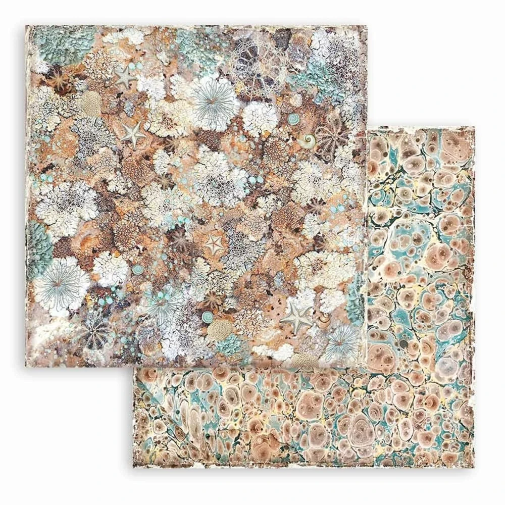  Stamperia Scrapbook papier – Songs of The Sea Backgrounds 8x8