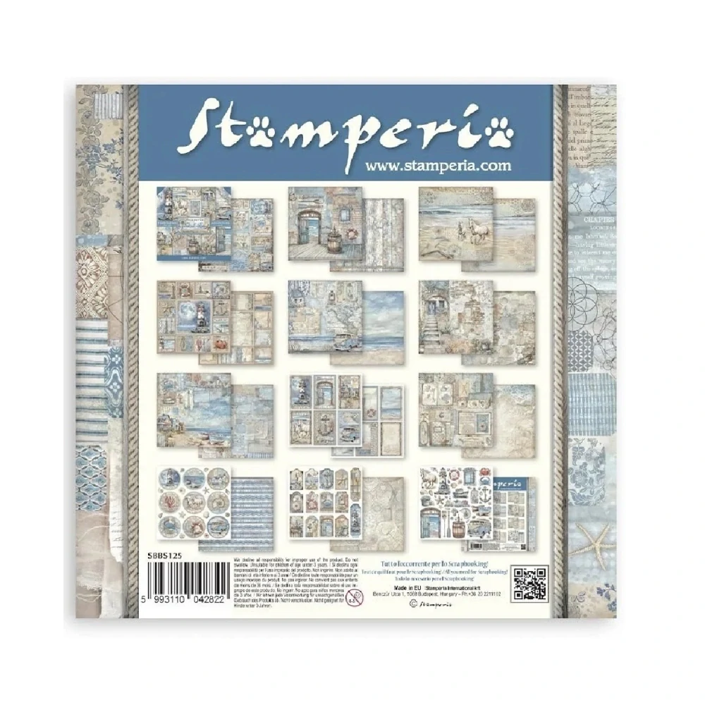 Stamperia Scrapbook papier – Silent Sea 8x8