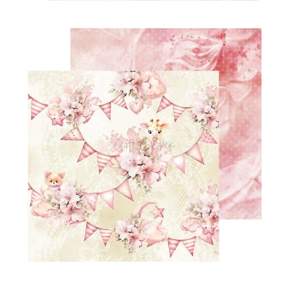 Craft O´ Clock Scrapbook papier - Girl & Curl 8x8 