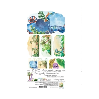 Craft O´ Clock Scrapbook papier - Dino Adventures Junk Journal 6x12