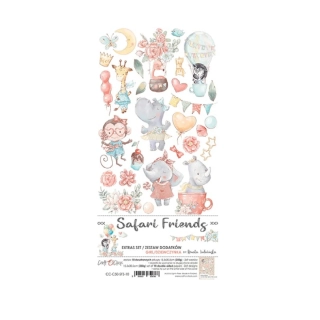 Craft O´ Clock Scrapbook papier - Safari Friends 6x12