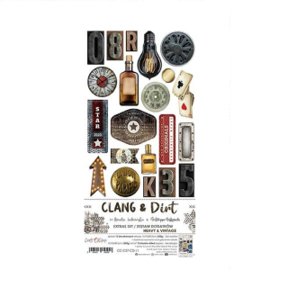 Craft O´ Clock Scrapbook papier - Clang and Dirt 6x12 Vintage
