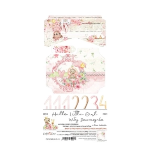 Craft O´ Clock Scrapbook papier - Hello Little Girl 6x12