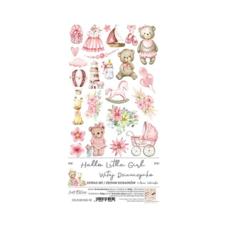 Craft O´ Clock Scrapbook papier - Hello Little Girl Etra set 6x12